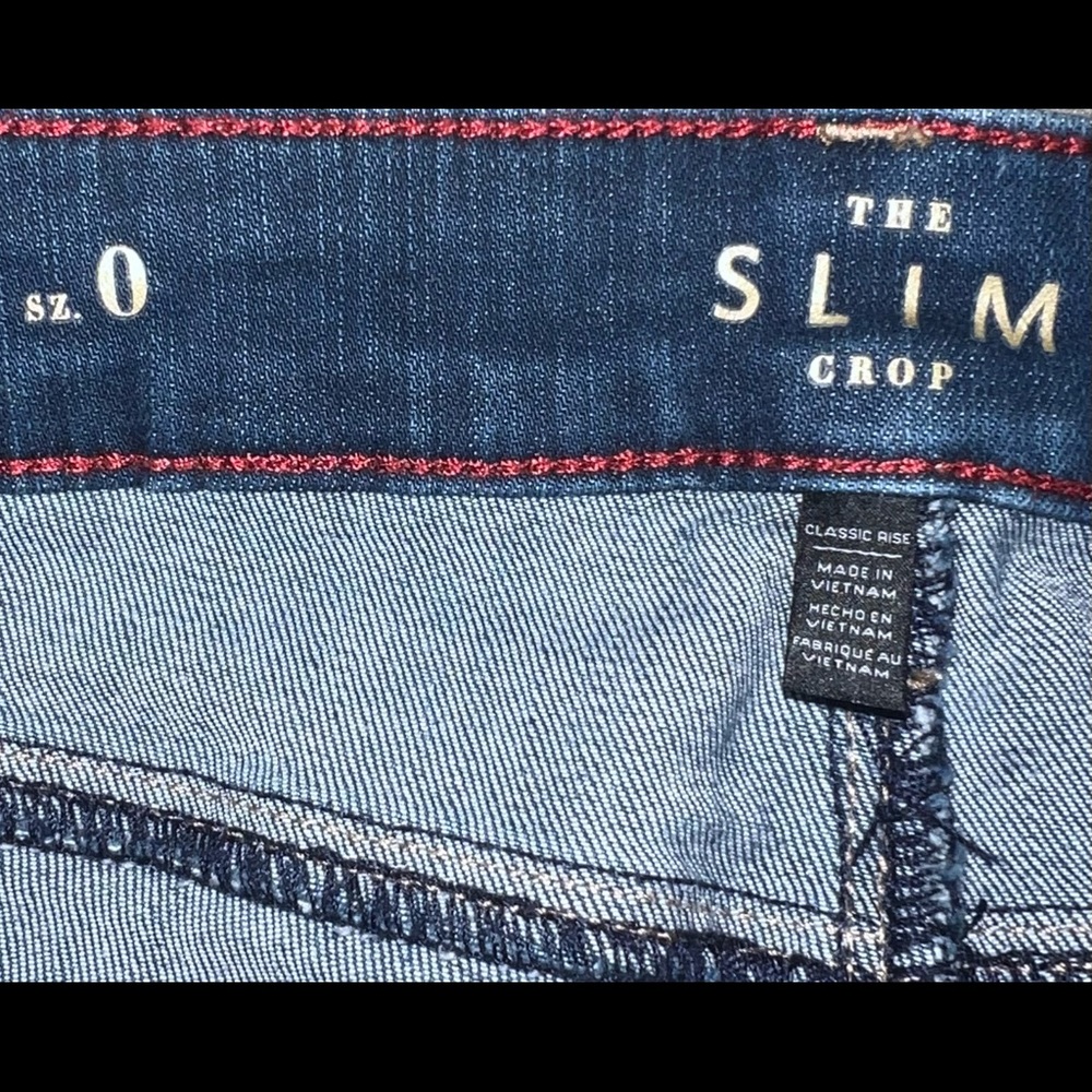 White House Black Market Women’s Skinny Crop Mid-Rise Denim Jeans Size 0 - Picture 7 of 7